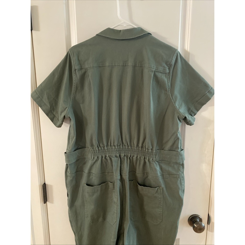 WildFang The Essential High Waisted Coverall Green Overall Size 1X Utility - Picture 6 of 12